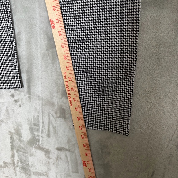 Old Navy Women’s Pixie Pants 6 Houndstooth Print Black Mid-Rise Stretch Preppy - Picture 6 of 8